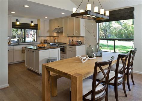 Rustic Contemporary Open Plan Kitchen And Dining Room Hgtv