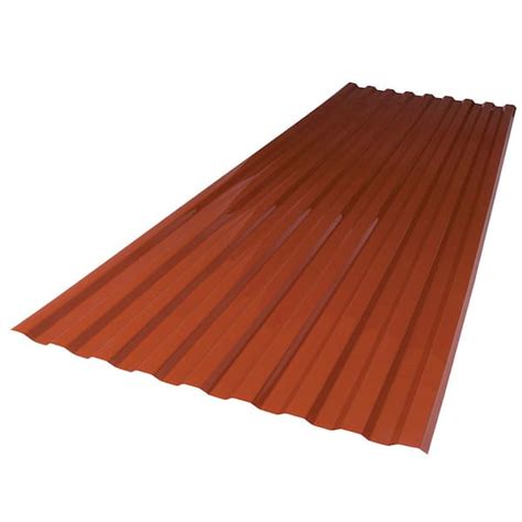 Suntuf 26 In X 6 Ft Corrugated Polycarbonate Roof Panel In Red Brick
