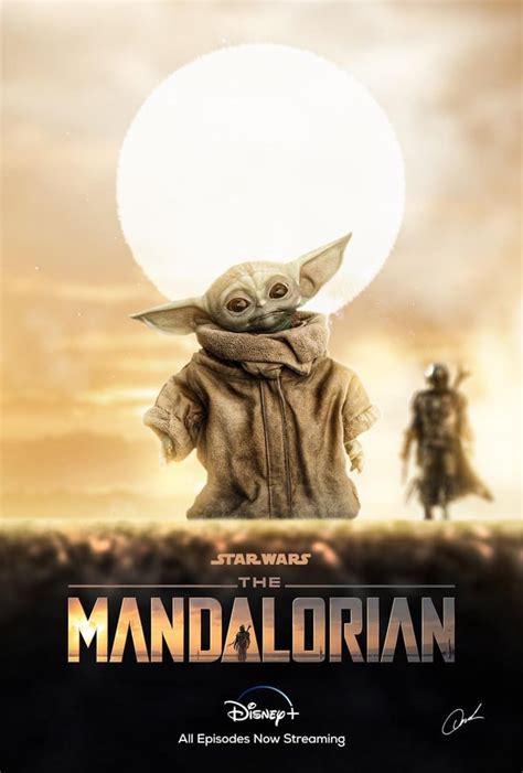 The Mandalorian Baby Yoda Poster Design Starwars