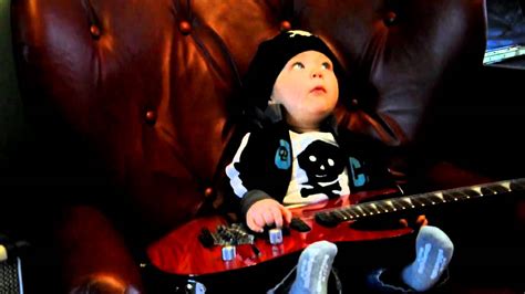 Chicken Noodle Baby Plays Electric Guitar Youtube
