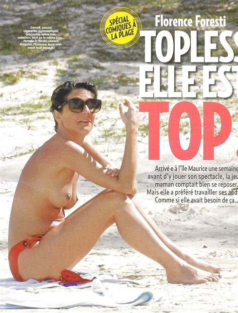See And Save As Florence Foresti French Actress Topless On Mauritius