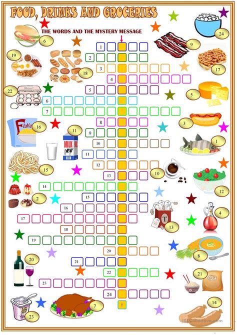 Printable Crossword Puzzles About Food Printable Crossword Puzzles