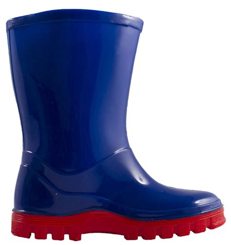 Boys Paw Patrol Wellington Boots Blue Rain Wellies Mid Calf Snow Boots