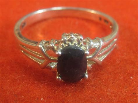 A 8 Beautiful 925 Silver Ring Onyx Jewel Size 8 12 Etsy Silver