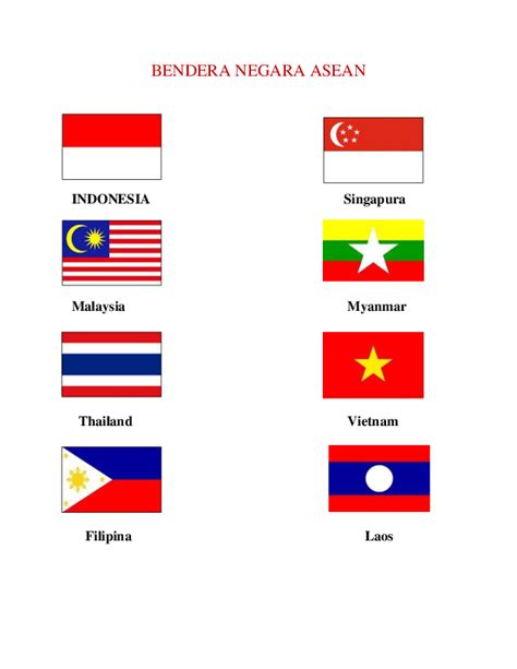 Gambar Bendera Negara Negara Anggota Asean Ar Production