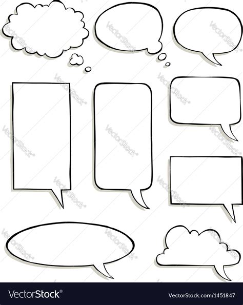Speech And Thought Bubbles Royalty Free Vector Image