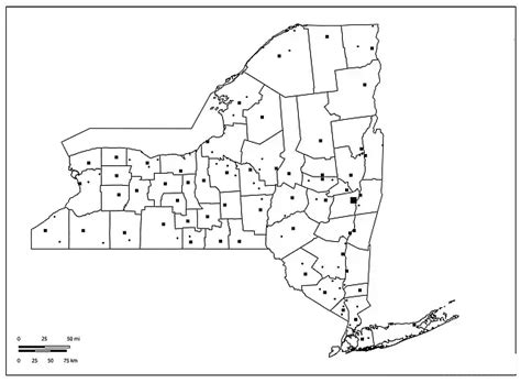 Frree Printable Outline Blank Map Of New York Pngpdf