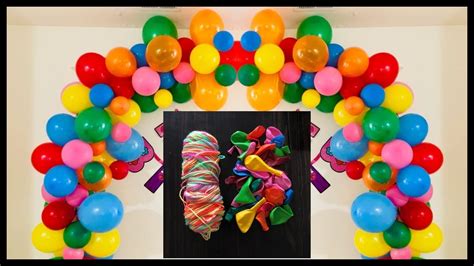 Easy Balloon Decoration Ideas At Home How To Make Arch Party