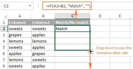 Excel Compare Two Columns For Matches And Differences Hot Sex Picture