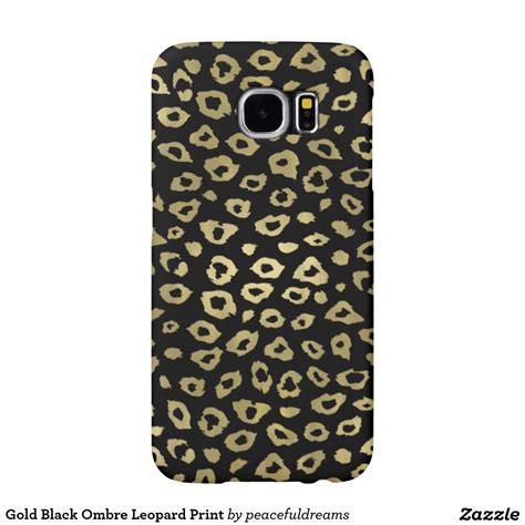 Gold Black Ombre Leopard Print Samsung Galaxy S6 Cases Purple Cases