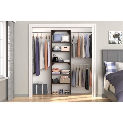 Closetmaid Style 84 In W 120 In W Chocolate Wood Closet System