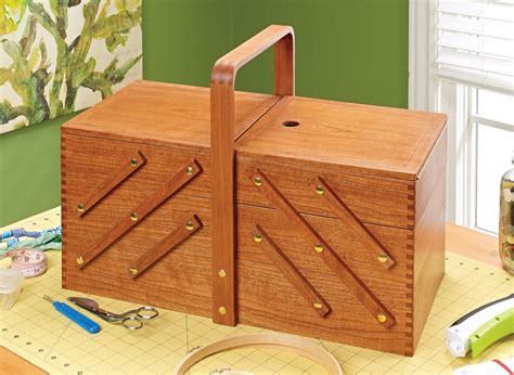 Box Jointed Craft Center Woodsmith Plans This Unique Storage