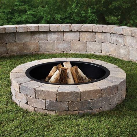 Anchor Weston 52 in. x 12 in. Northwoods Tan Round Concrete Fire Pit