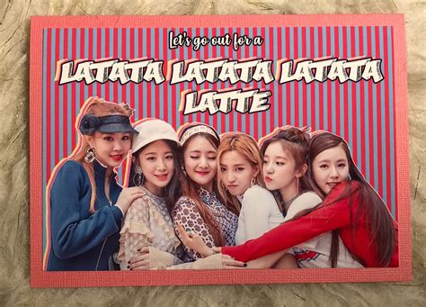 Gi Dle Note Card Latata Kpop Gidle Coffee Date Etsy
