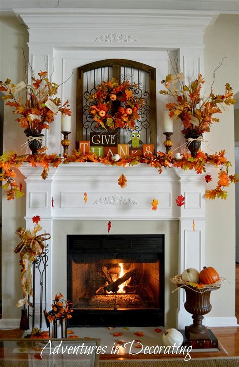 Adventures In Decorating Our Fall Mantel