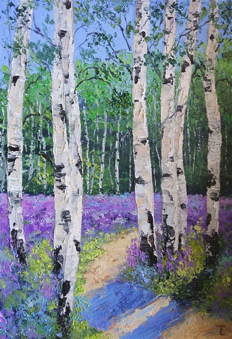 Birch Trees Painting Summer Landscape Oil Original Art By Etsy