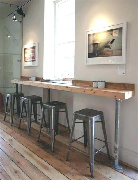 Kitchen Bar Table Against Wall Bar Against Wall Coffee Shop Interior