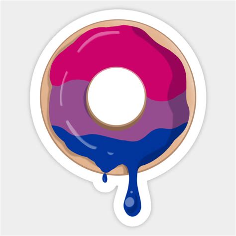 bi pride donut bisexual sticker teepublic