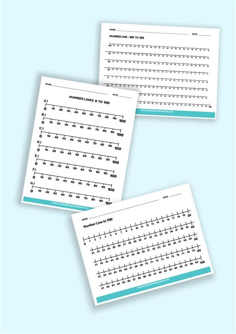 Number Line To 100 Free Printable