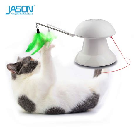 360 Automatic Rotating Laser Cat Toy With Feather Usb Charge China