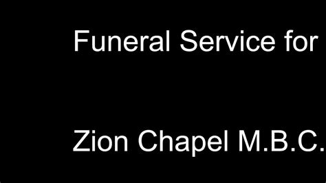 Zion Chapel Mbc Sunday Jan 14 2024 Youtube