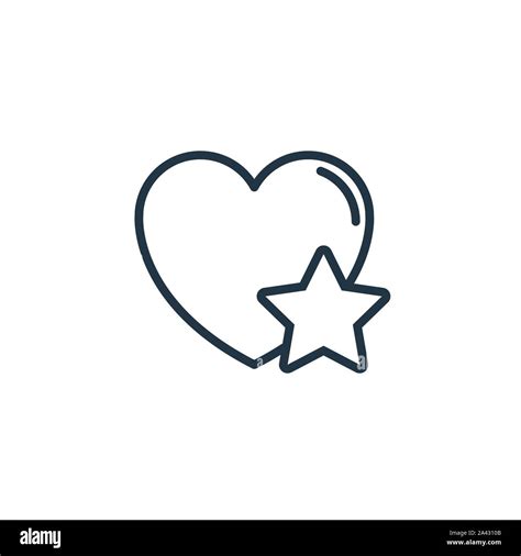 Heart Star Icon Line Design Image Illustration Stock Vector Image And Art