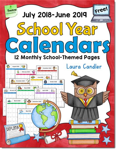 Editable School Year Calendar Laura Candler Vrogue