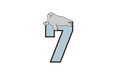 Alphabet Animals Number 7 Svg Graphic By Conarsa Studio · Creative Fabrica