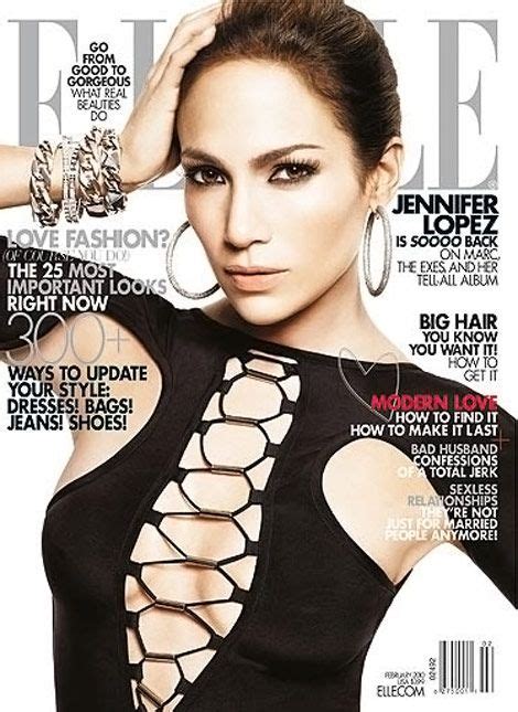 Jennifer Lopez February 2010 Elle Us Cover Jennifer Lopez Elle