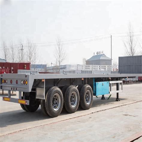 Semi Trailer 40 Feet Flatbed Semi Trailer For Container Transport