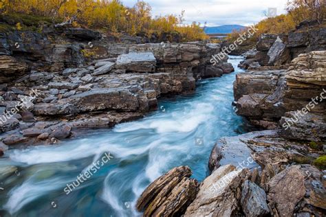 Autumnal Abisko Canyon River Abiskojakka Abiskojakka Editorial Stock Photo Stock Image