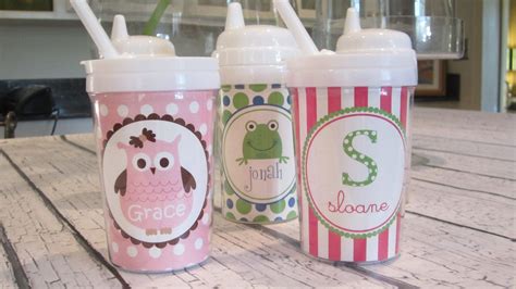 Custom Sippy Cups For Party Favors Personalized Childrens Crafts
