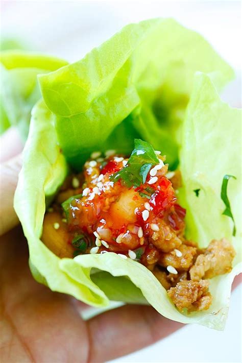 Thai Chicken Lettuce Wraps Thai Chicken Lettuce Wraps Asian Cooking Easy Lettuce Wraps