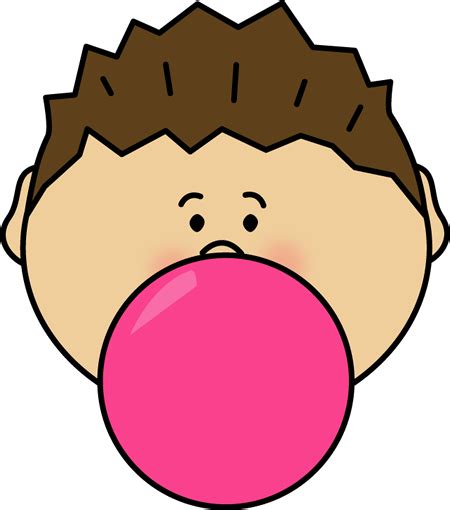 Boy Blowing Bubblegum Bubble Clip Art Boy Blowing Bubblegum Bubble Image