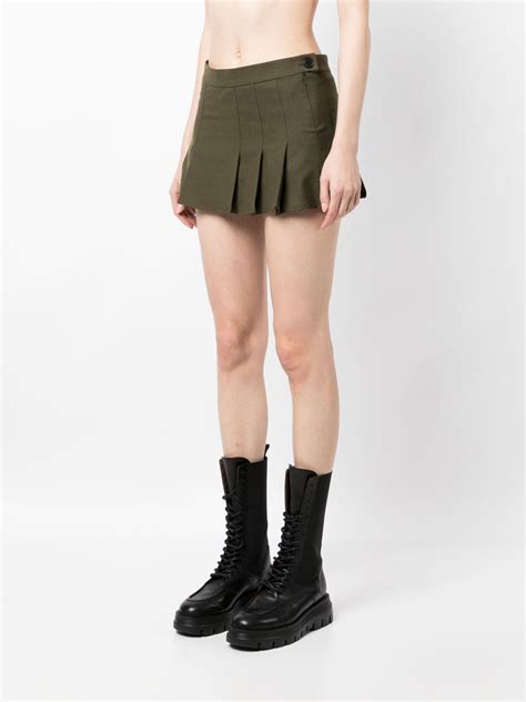 Aya Muse Pleated Low Rise Mini Skirt Farfetch