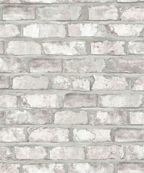 Rustic Aged White Textured Brick Wallpaper Wallpaper Brokers