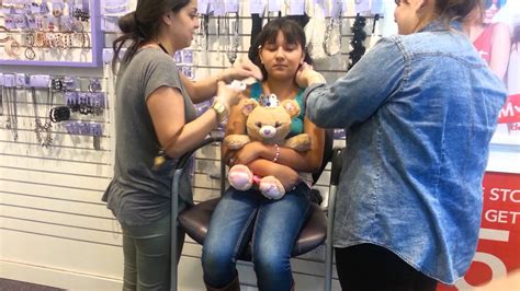 Getting Ears Pierced Done At Claires Youtube Ear Piercings Getting Ears Pierced Claires