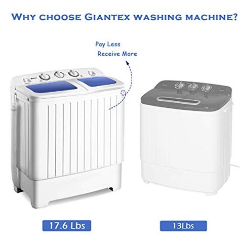 Giantex Portable Mini Compact Twin Tub Washing Machine 176lbs Washer