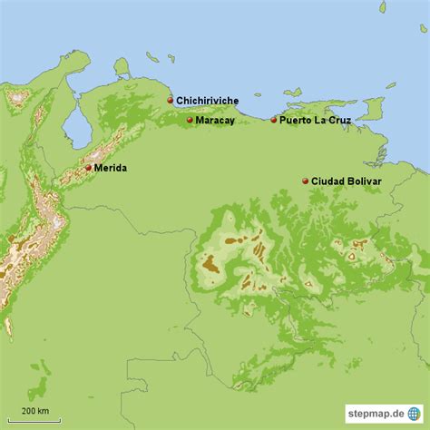 Stepmap Venezuela 2002 Landkarte Für Venezuela