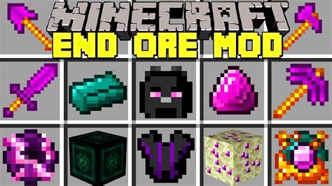 minecraft end ore mod l end dimension armor weapons bosses and op mobs l modded mini game