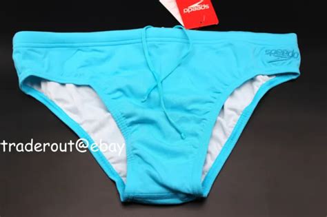 Speedo Men Turquoise Blue Essential Endurance Swim Brief Swimwear 30