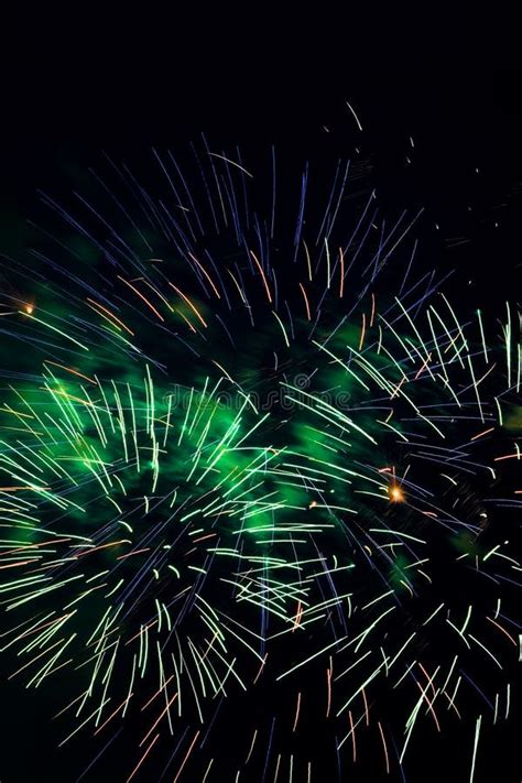Blue Red Yellow Firework Stock Photo Image Of Evening 12926288