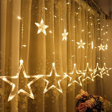 Star Curtain Lightssuaver 2m 138led Curtain Lights With 12 Stars