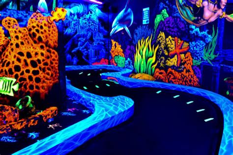 Glow In The Dark Crazy Golf Lets Go Out Crazy Golf Glow In The