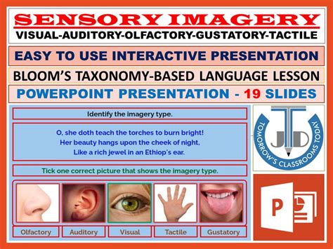 Sensory Imagery Powerpoint Presentation Teaching Resources