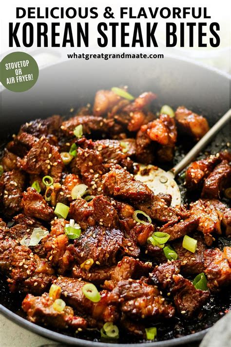 The Most Tender And Flavorful Korean Steak Bites Cooked On The Stovetop