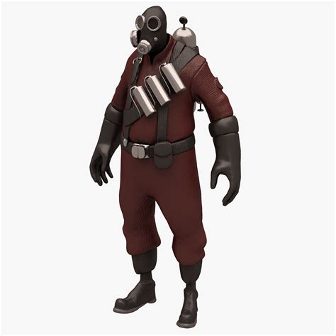 Pyro 2 Team Fortress 2 Not Rigged 3d Model Game Ready Max Obj Fbx