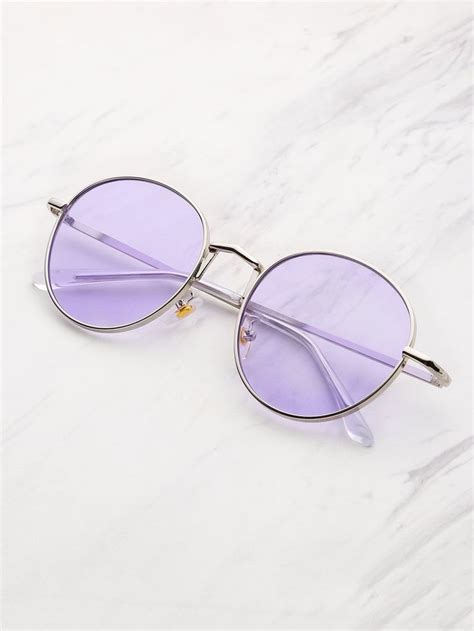 Tinted Flat Lens Sunglasses Purple Fashion Eye Glasses Glasses Fashion Stylish Glasses