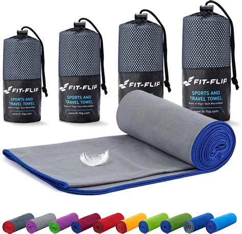 Fit Flip Microfibre Towel In 18 Colours Ultra Lightweight Compact