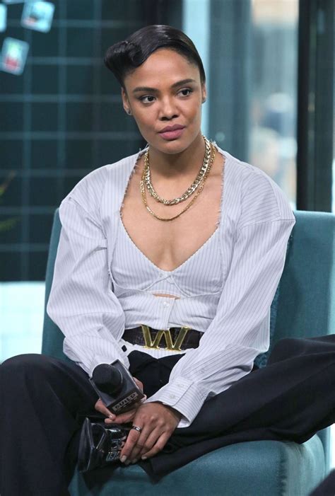 For colored girls star, tessa thompson is a successful actress in the hollywood. TESSA THOMPSON and Chris Hemsworth at Build Series in New ...
